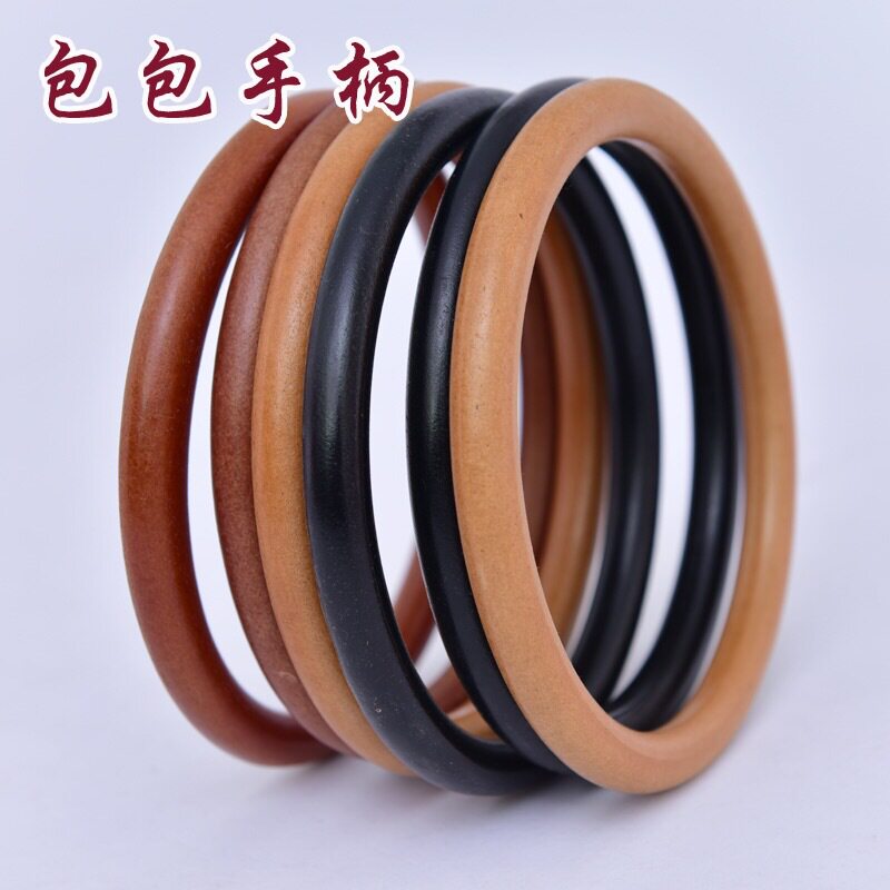 木手挽手袋木把手木环木圈编织包手把DIY木圆手挽外径14CM木把手