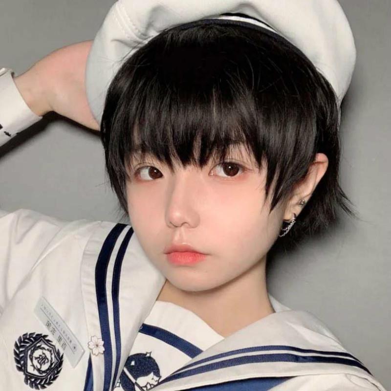 动漫假发男自然短直发cos日系小正太帅气短发高温丝头套