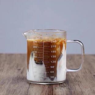 耐热高硼硅玻璃量杯 带刻度带盖玻璃凉水杯 烘焙用耐高温牛奶杯定