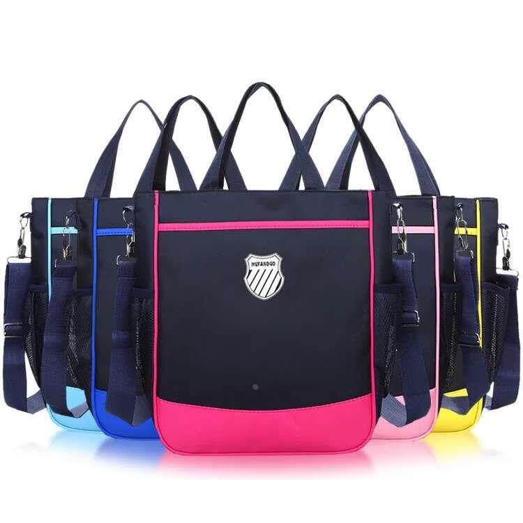 韩版小学生斜挎包补习袋帆布初中生补课包美术包单肩手提袋拎书袋定制