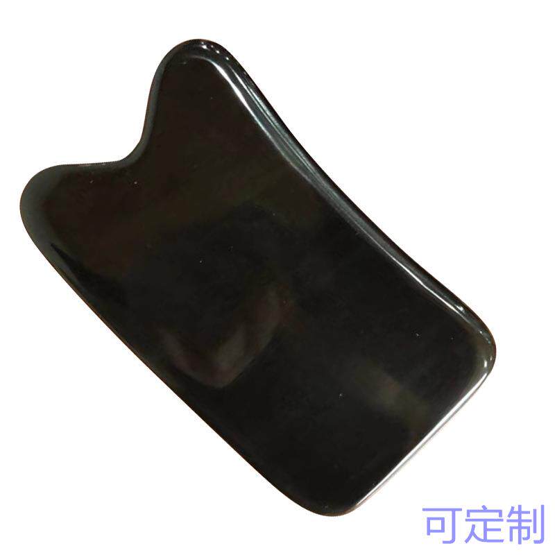 牛角刮痧板黑水牛四方片黄牛角刮痧海豚片