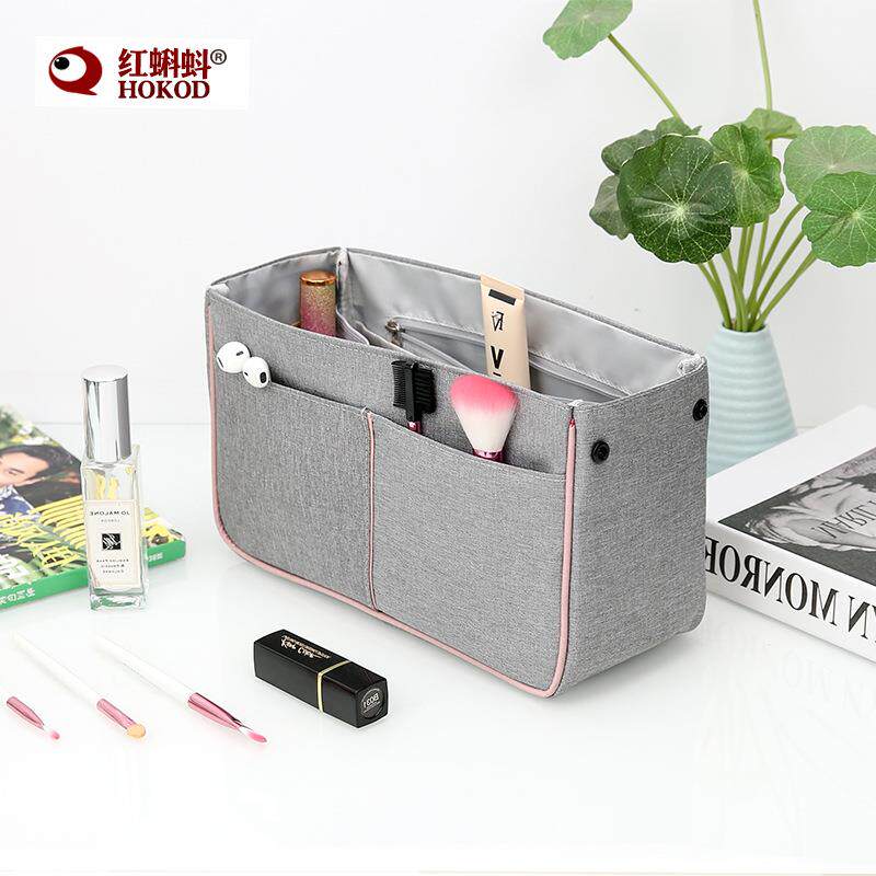 红蝌蚪牛津包中包网红化妆包简约收纳包敞口桌面收纳多功能内胆包