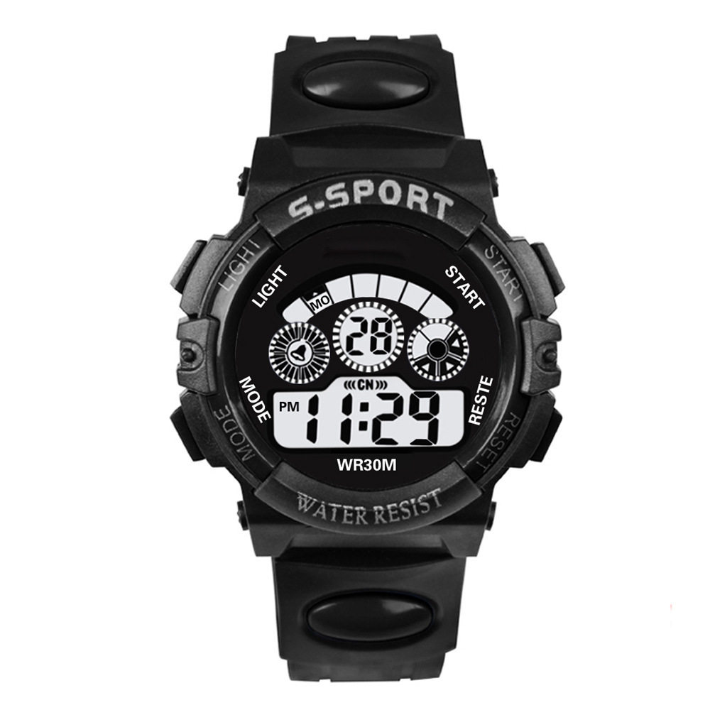 儿童手表多功能运动电子表中小学生夜光表男女孩韩版简约潮流手表