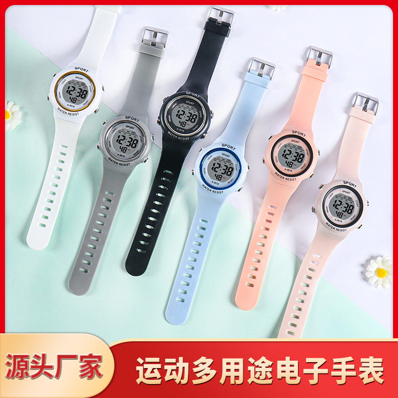 青少年初中高中学生手表儿童男生女孩运动多功能防水数字电子手表