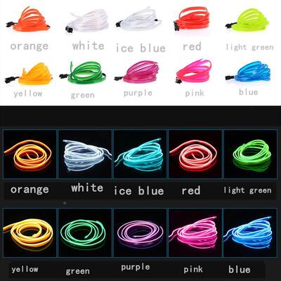 新款el带边汽车LED冷光线车内氛围灯条夹式 发光线气氛灯 5米