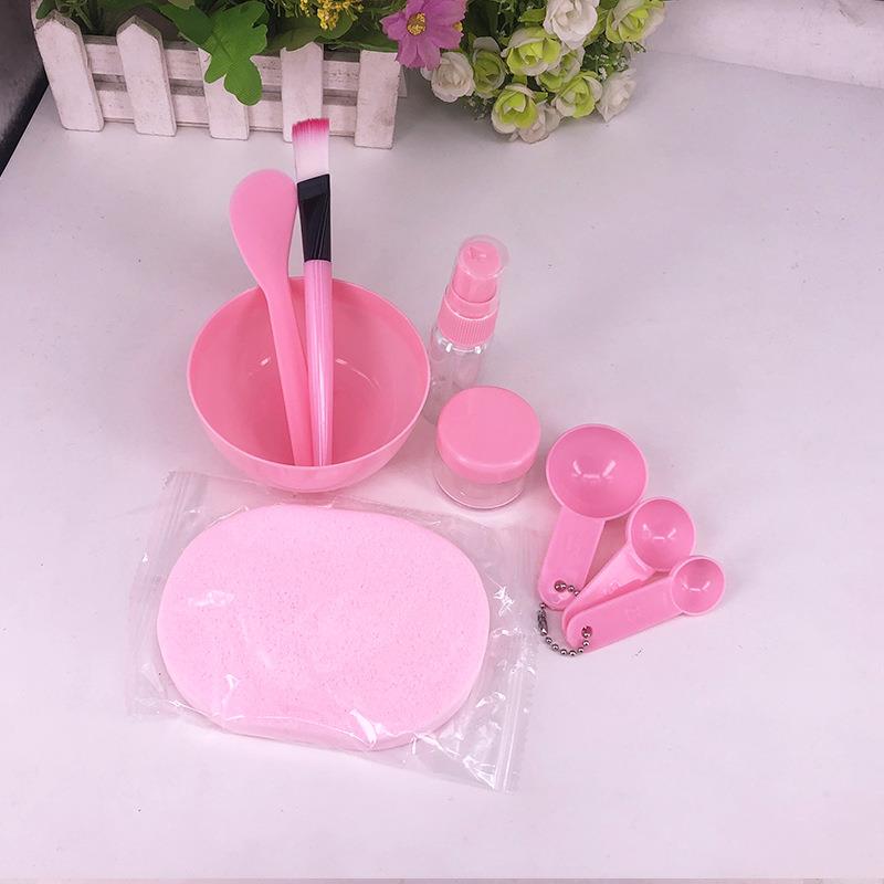 新包装DIY面膜工具套装中号9件套面膜碗棒刷计量勺喷瓶泡瓶洗脸扑
