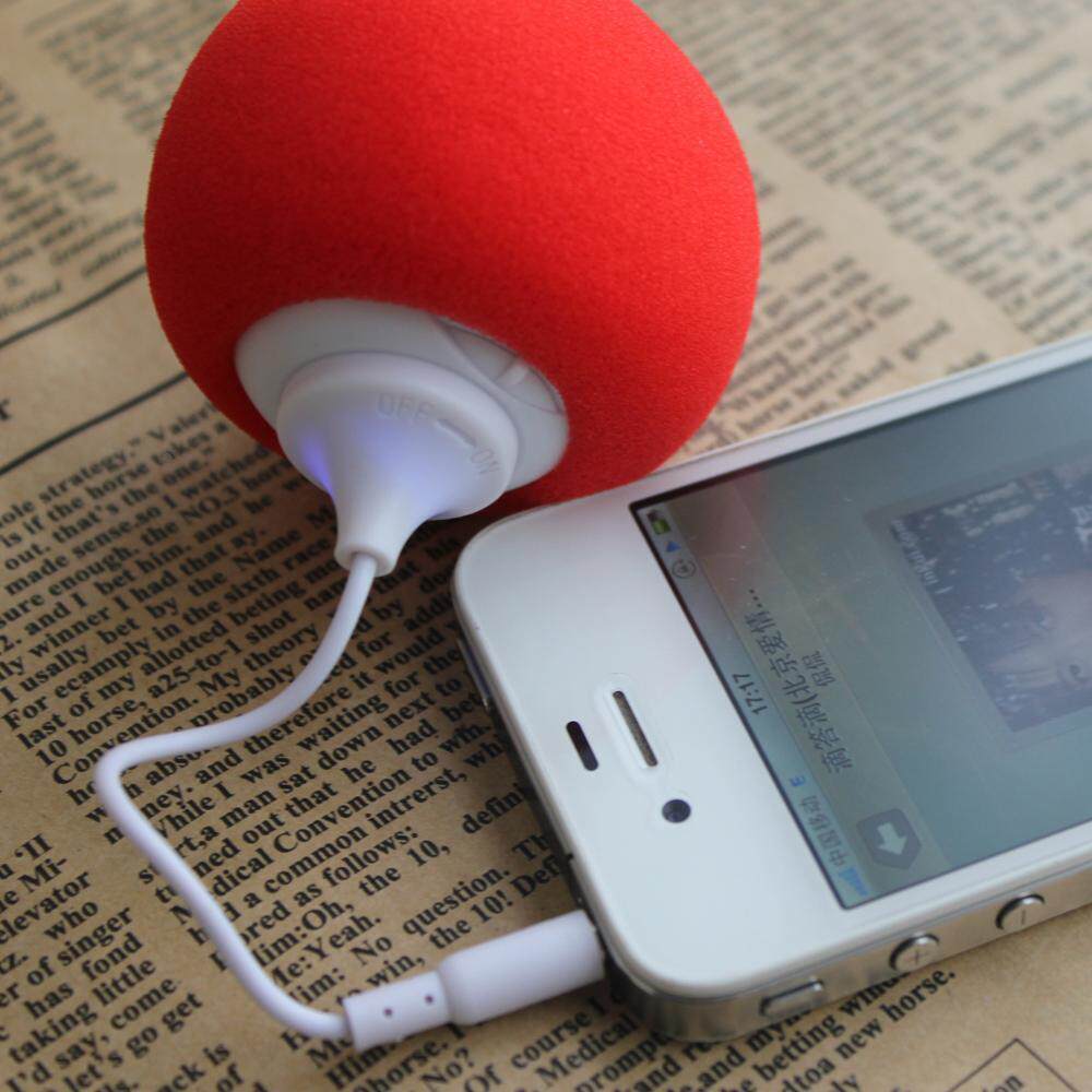 新款迷你方便携带海绵3.5MM音频插口直插音响手机设备扩音器定制
