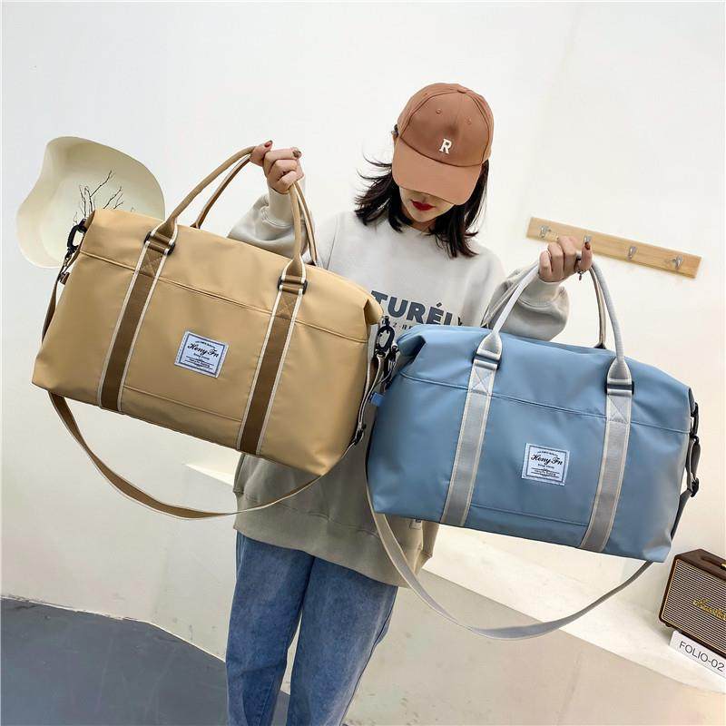 新款短途出差旅行包女大容量单肩手提待产行李袋可套拉杆箱行李包