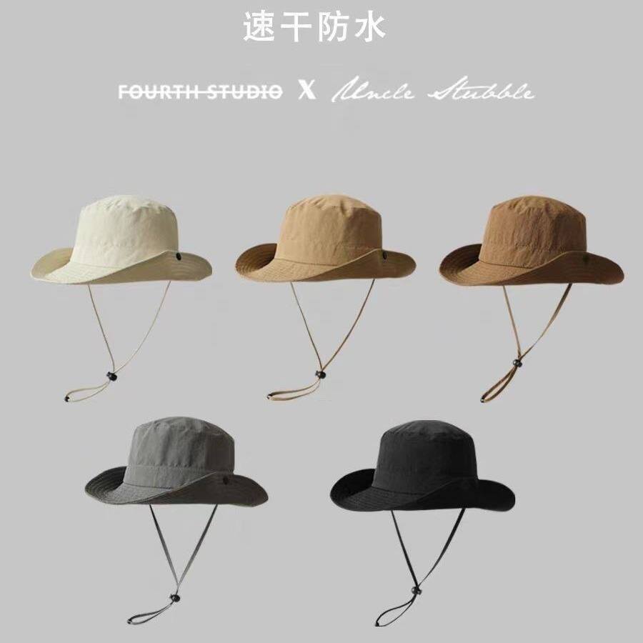 2025夏季防晒登山帽男女通用可折叠速干遮阳帽简约时尚太阳帽