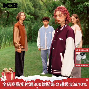 外套 棒球服美拉德复古CleanFit长袖 ics iconslab撞色贴布美式