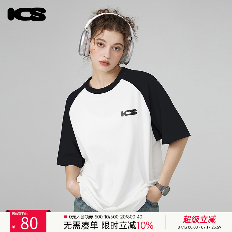 字母印花半袖体恤Iconslab复古