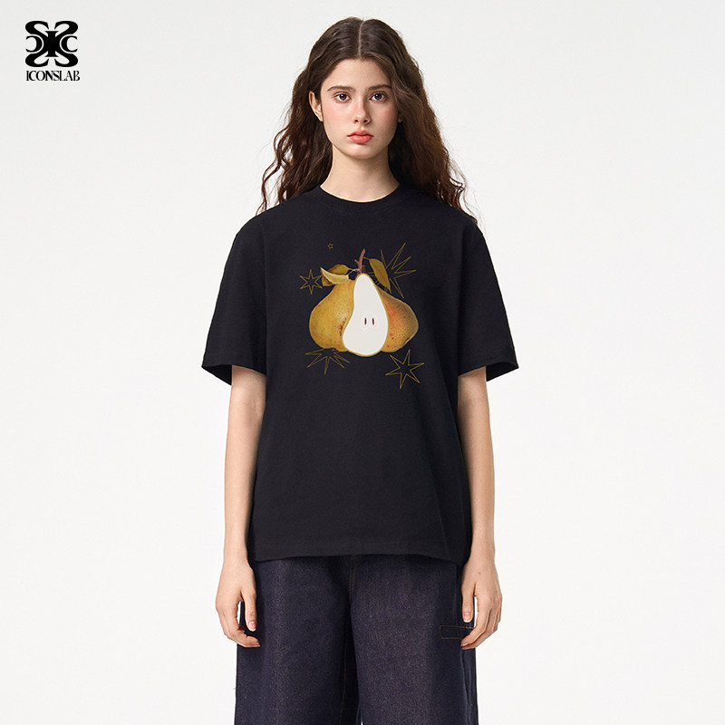 ics丨iconslab雪梨葱粉印花短袖T恤,男装,T恤,淘宝优惠券,粉丝福利购,淘宝优惠卷