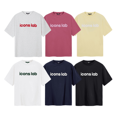 【侯明昊同款】ics丨iconslab字母多色短袖T恤潮牌索罗娜凉感情侣