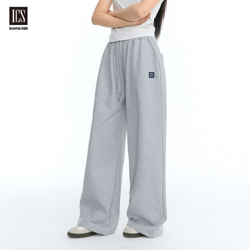 ics丨iconslab基础直筒休闲针织长裤松情侣秋重磅运动休闲裤男女