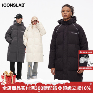 iconslab怦然心动长款 ics 羽绒服男女情侣冬外套 夏之光同款