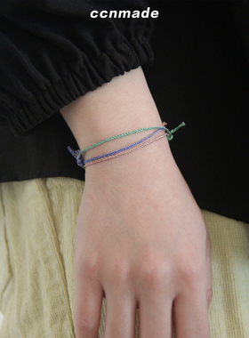 [现货]SINGLE ORIGINAL METAL韩国原创设计小众混搭叠戴手绳