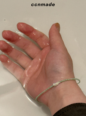 [现货]Wave 925纯银韩国手工花朵手链原创礼物情侣梁耀燮同款