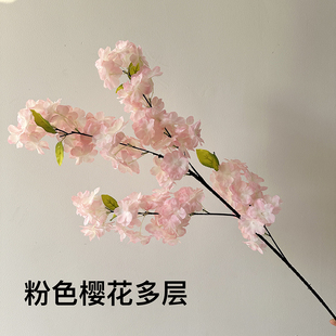 仿真樱花枝婚庆樱花树桃花树桃花枝塑料花枝客厅室内吊顶花藤装 饰