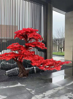 [天猫甄选榜]红色仿真松树迎客松