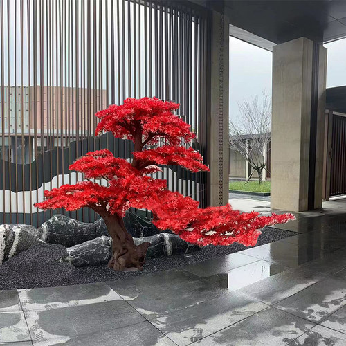 [天猫甄选榜]红色仿真松树迎客松