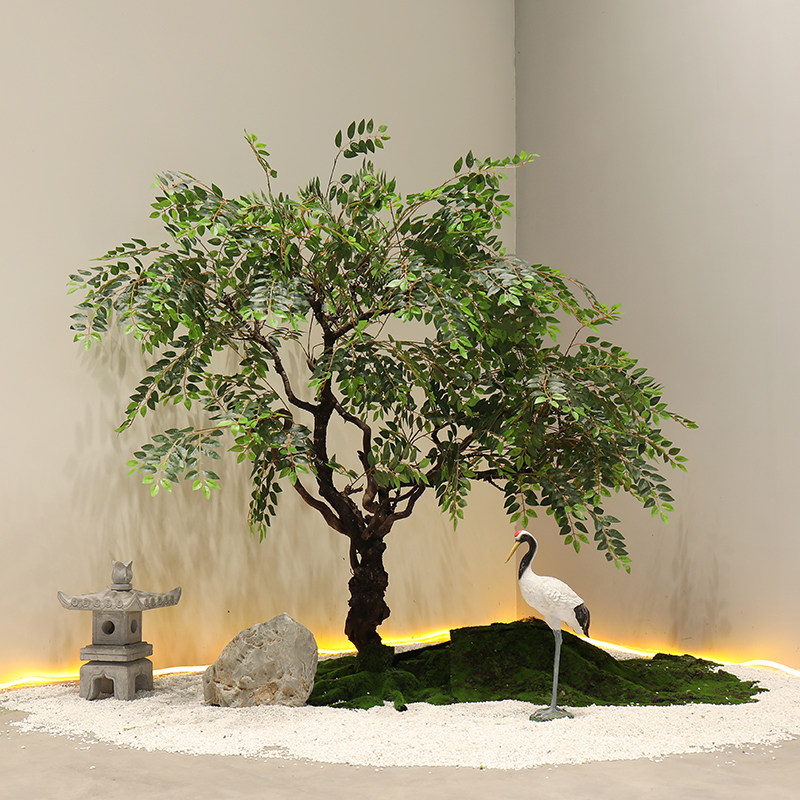 仿真槐花树国槐新中式造型豆豆槐树影视基地大型造景假树玄关摆件