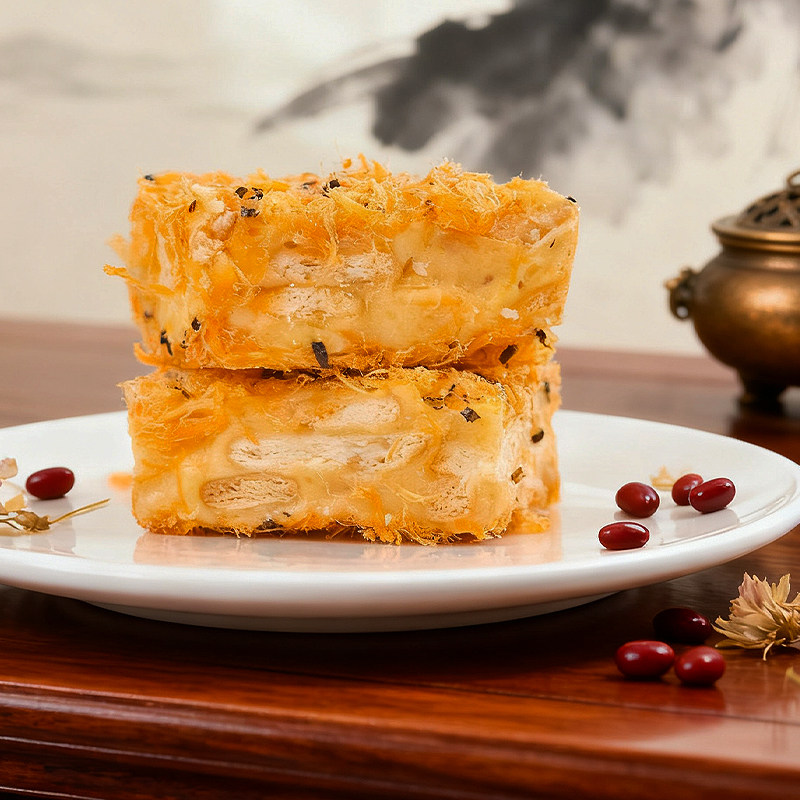 咸蛋黄肉松海苔雪花酥咸味饼干网红小零食杭州特产糕点小吃网红