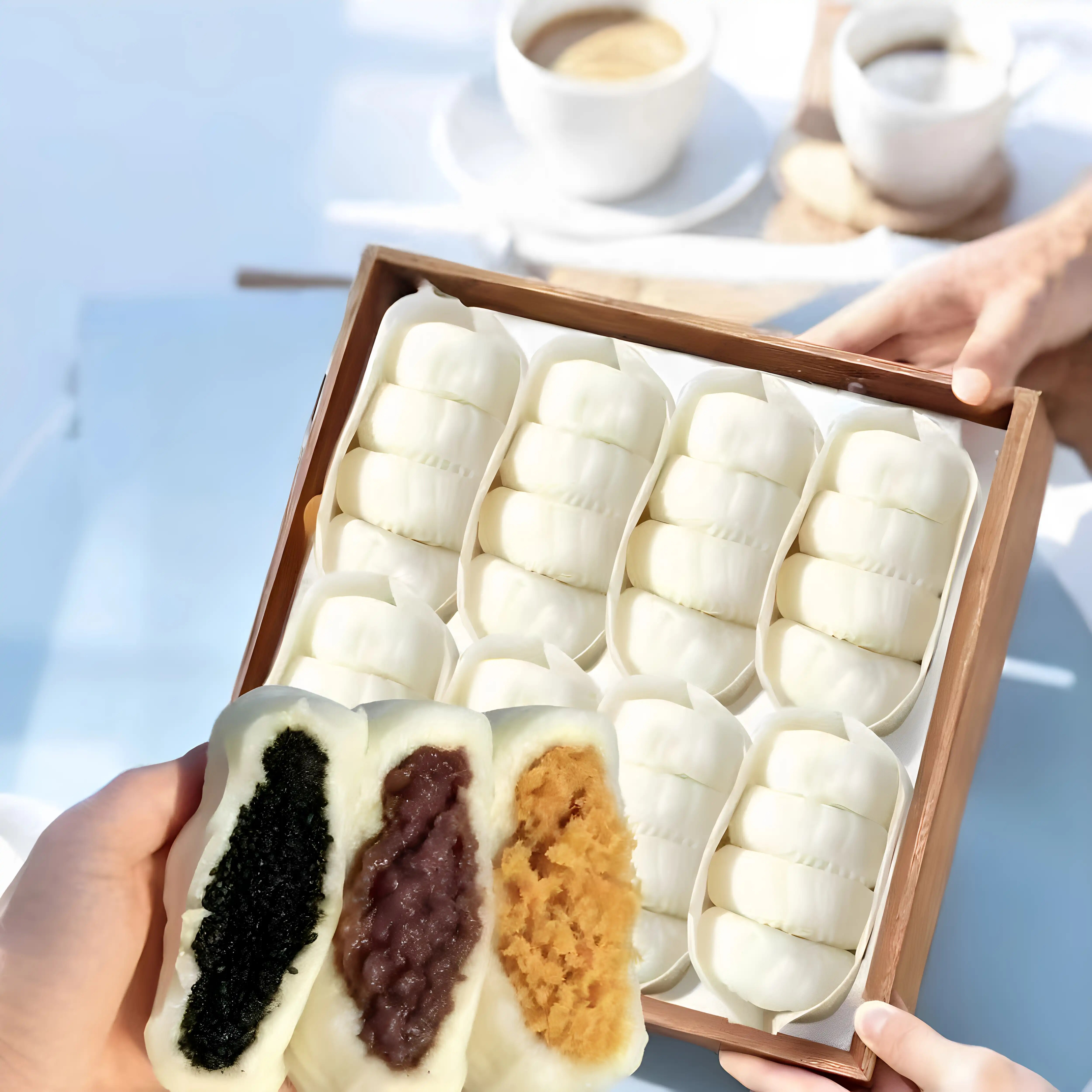冰皮月饼软糯清甜月饼三种口味冷冻更佳巧克力榴莲传统糕点心零食