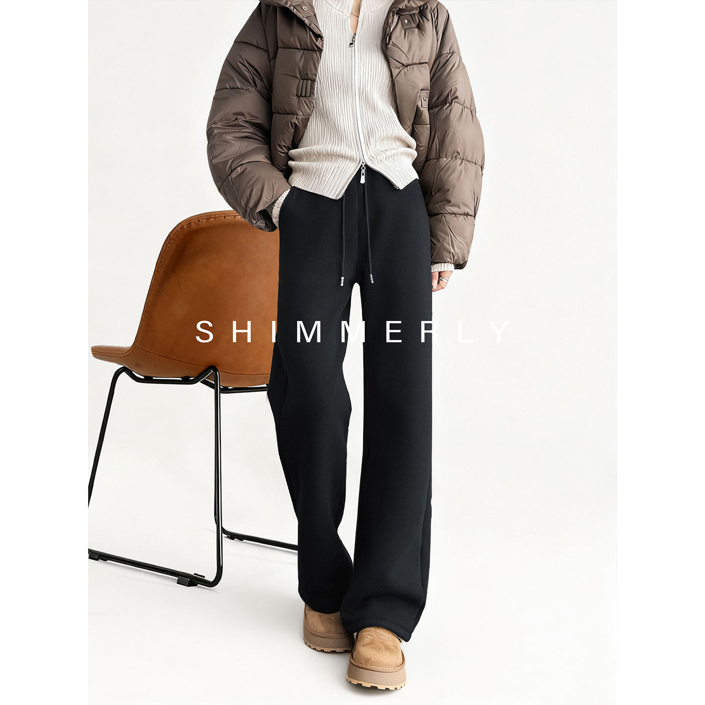 黑色羊羔绒加绒加厚卫裤女2025新款冬东北外穿棉裤加厚绒直筒裤子,女装/女士精品,卫裤,淘宝优惠券,粉丝福利购,淘宝优惠卷