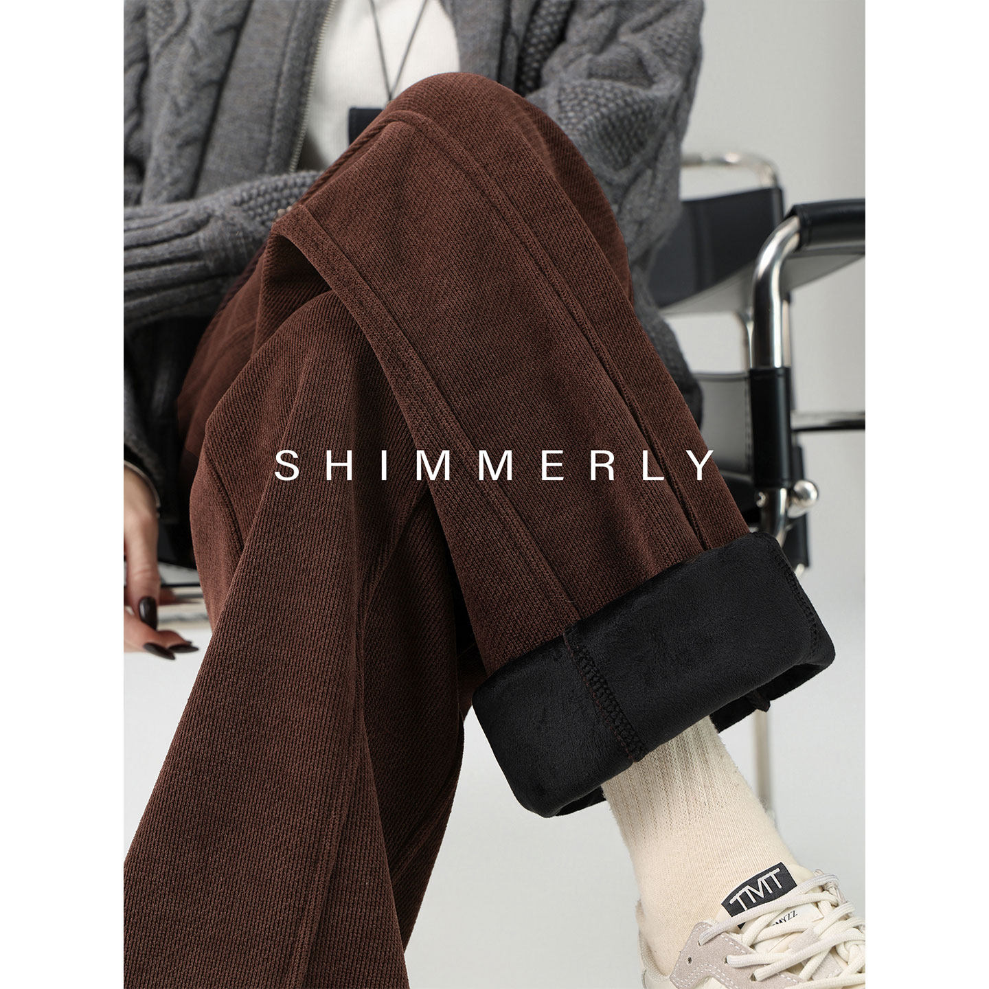 【复古美拉德】加绒卫裤女弯刀裤加厚窄版阔腿裤冬咖色灯芯绒裤子,女装/女士精品,卫裤,淘宝优惠券,粉丝福利购,淘宝优惠卷