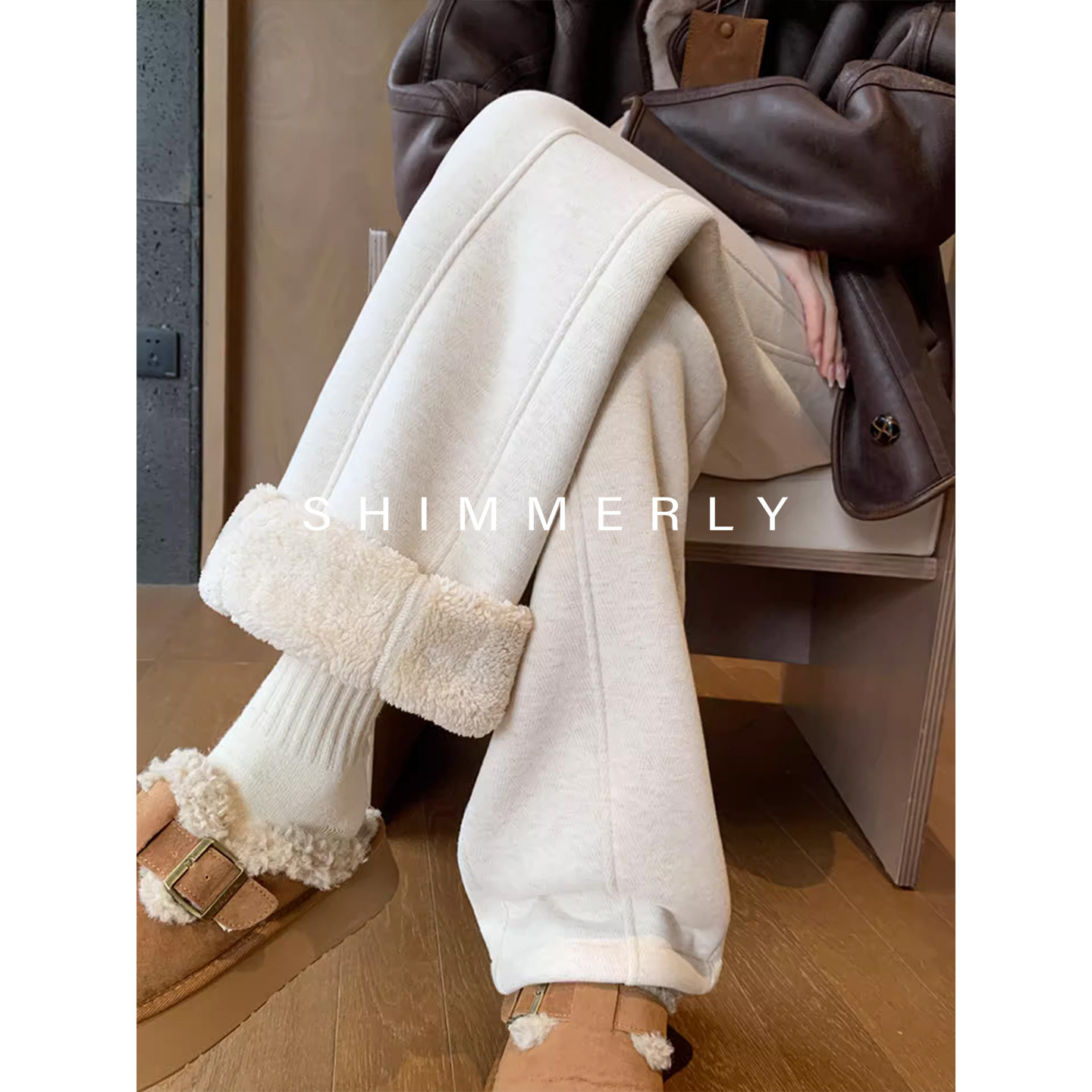 加绒加厚阔腿裤女2025新款白色加长款高个子女裤秋冬直筒裤子冬季,女装/女士精品,休闲裤,淘宝优惠券,粉丝福利购,淘宝优惠卷