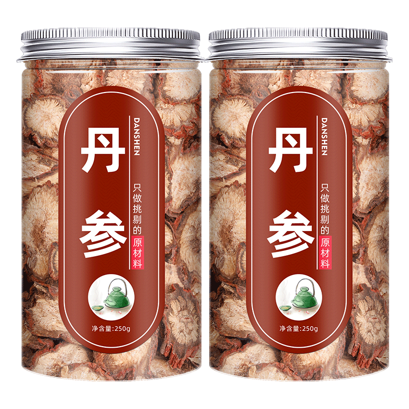 丹参干货500g新鲜白花中药正品红丹参泡茶中药材丹参片非野生特级