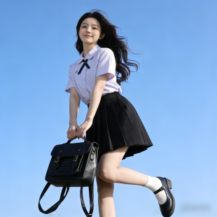 泰国泰式 男女高初中日系学院风毕业照运动会班服套 校服jk制服衬衫