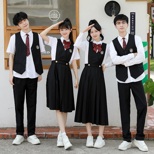 合唱团诗歌朗诵演讲演出服英伦学院风班服套装高初中学生运动会