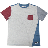 气质灰色拼布T恤打底衫 潮流修身 款 Schemer谋士男装 夏季 上衣男