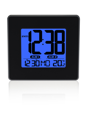 香港NiD闹钟静音床头时间数字显示夜光数字显示温度日历台钟