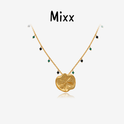 香港设计廊Mixx靡诗饰品秋新品荷涟漪项链新中式国风高级感毛衣链