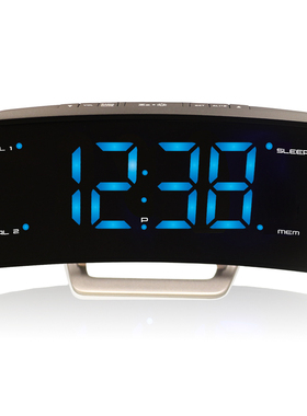 NiD时尚大屏幕LED收音机卧室闹钟床头静音夜光客厅电子数字时钟