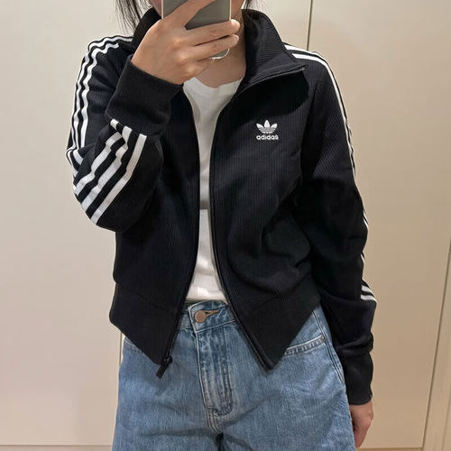 阿迪达斯外套女运动休闲立领夹克