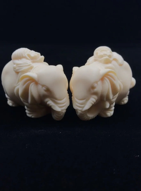 大象手把件象牙果福象装饰品小象