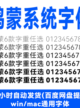 华为鸿蒙字体黑体HarmonyOS Sans免费可商用PS开源简约无版权纠纷