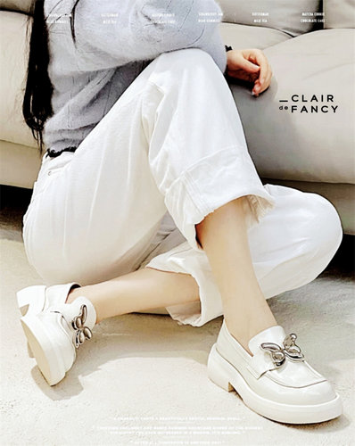 厚底粗跟乐福鞋CLAIRdeFANCY