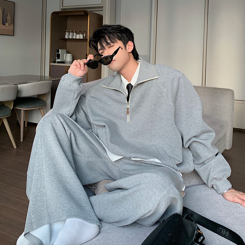 Hualun运动套装男款春秋长裤帅气男装高级感穿搭卫衣一整套搭配男