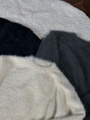 Oclin软糯重磅仿貂毛短宽立体剪裁圆领毛衣细针亲肤 23FW Drop1