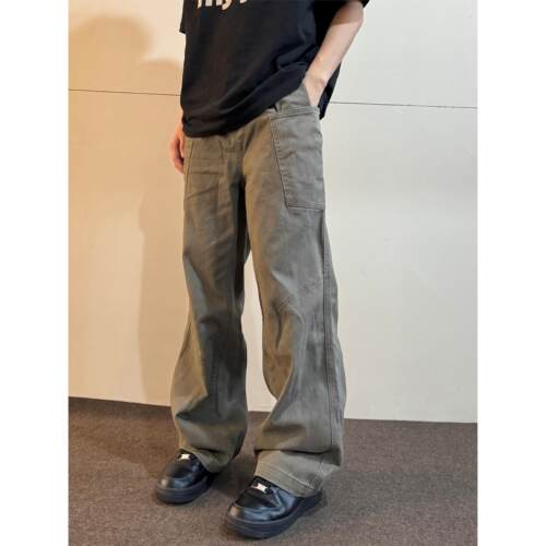 soxi宽松工装牛仔裤男女