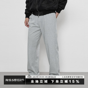 男运动休闲长裤 24AW350g牛奶丝复合面料宽松直筒卫裤 BRO TOPTIER