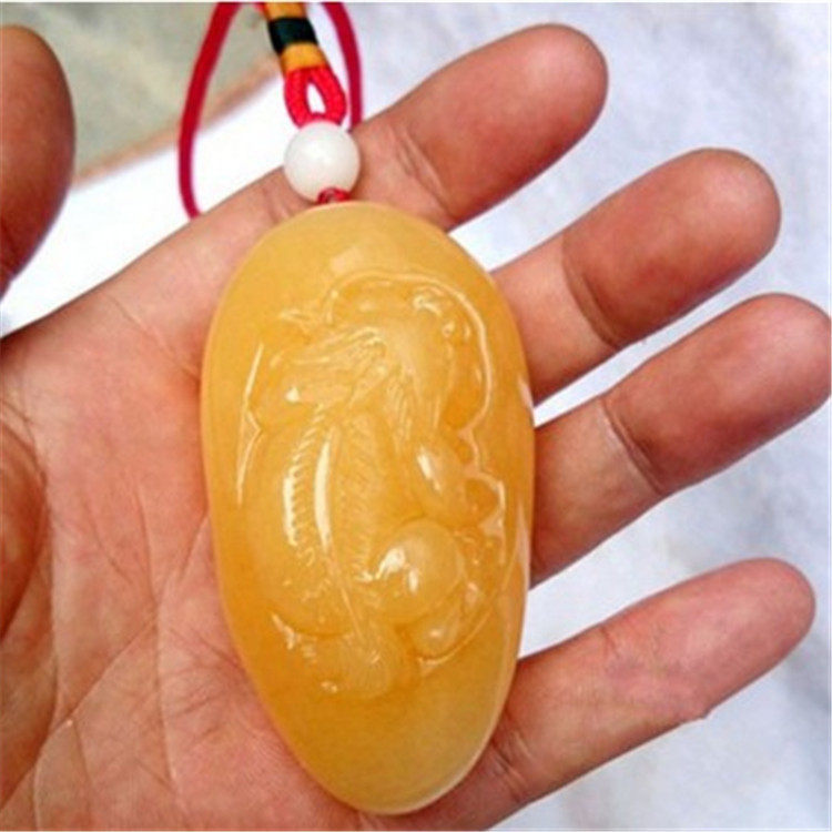 云南黄龙玉腰缠万贯手把件龙腾四海生肖龙挂件珠宝文玩盘玩把玩件