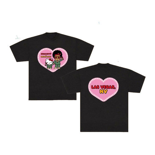 官网 Bruno Mars x Hello Kitty火星哥演唱会联名短袖T恤宽松男女