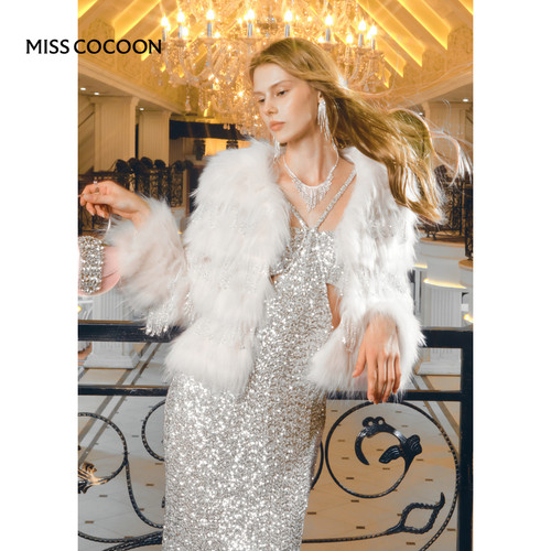 MISSCOCOON甜美风短款皮草