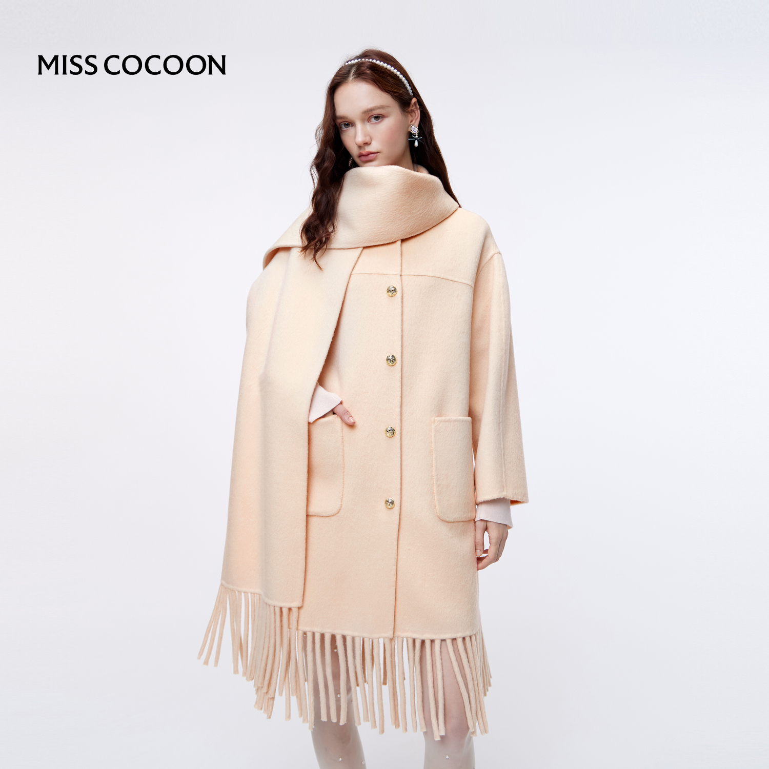 MISSCOCOON绵羊毛毛呢外套