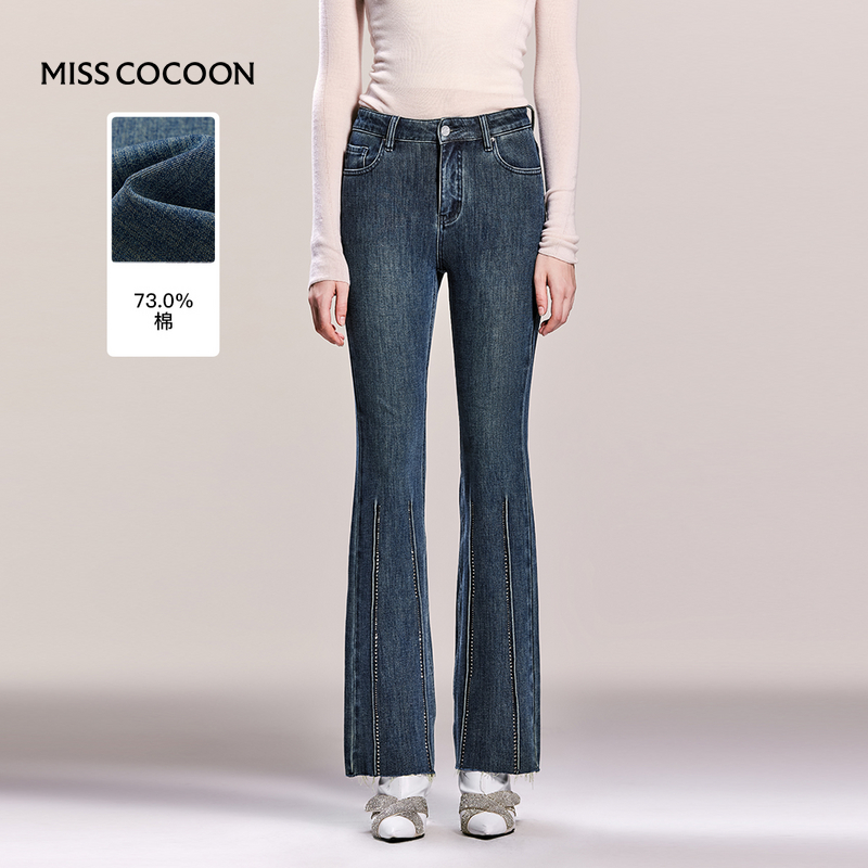 MISSCOCOON牛仔裤102微喇高腰